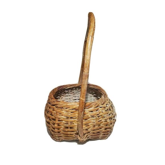 Vintage Woven Straw Wicker Floral Basket Flowers from Phillipines Napkin Holder - Picture 3 of 9